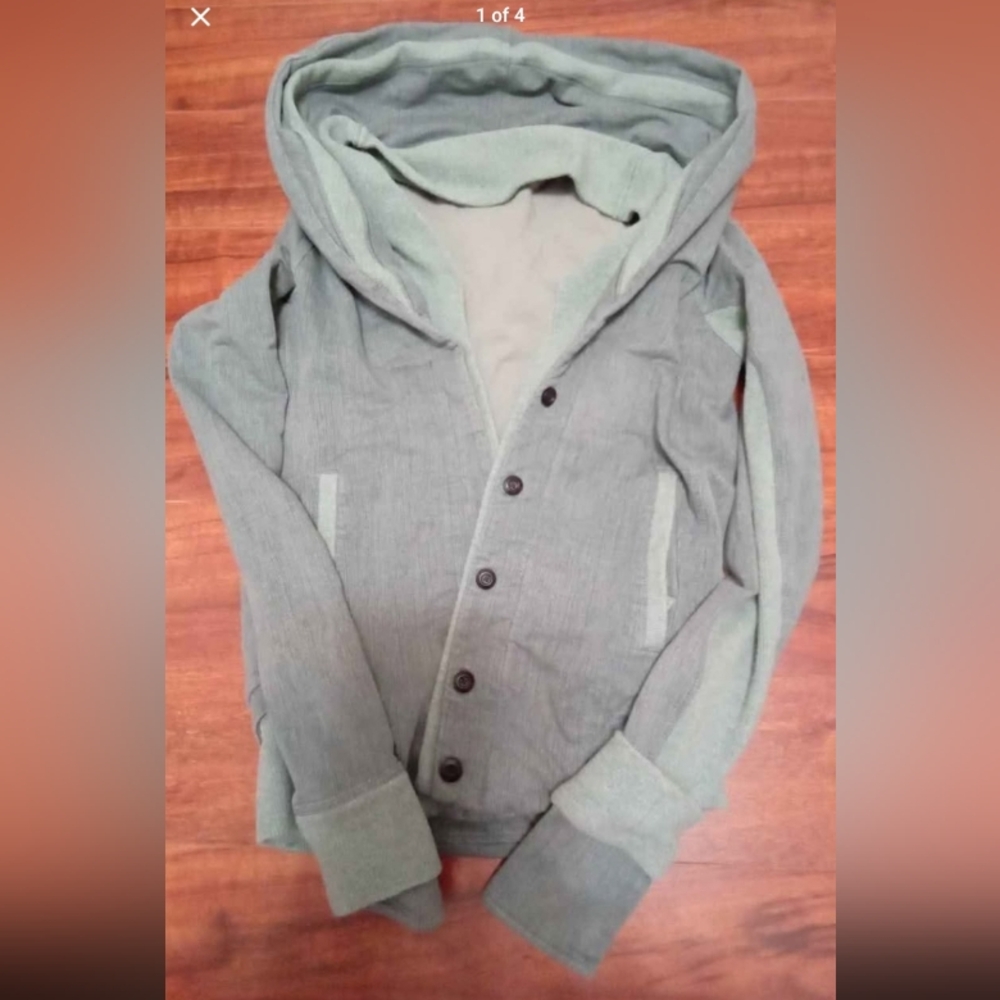 Green Button-Up Sweater